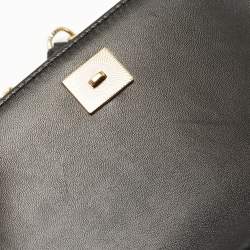 Pre Owned Dolce & Gabbana Black Leather Devotion Mordore Crossbody Bag