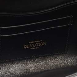 Pre Owned Dolce & Gabbana Black Leather Devotion Mordore Crossbody Bag