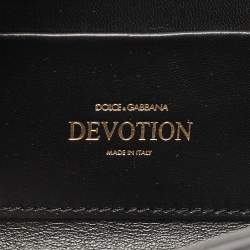 Pre Owned Dolce & Gabbana Black Leather Devotion Mordore Crossbody Bag