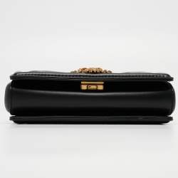 Pre Owned Dolce & Gabbana Black Leather Devotion Mordore Crossbody Bag