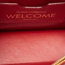 Pre Owned Dolce & Gabbana Multicolor Lizard Embossed and Leather Embellished Welcome Top Handle Bag