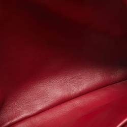 Pre Owned Dolce & Gabbana Blue Lizard Embossed Leather Lucia Top Handle Bag