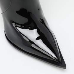 Dolce & Gabbana Black Patent Leather Thigh High Boots Size 36