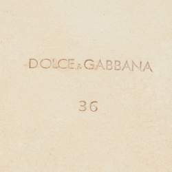 Dolce & Gabbana White Braided Leather Flat Slides Size 36