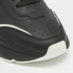 Pre Owned Dolce & Gabbana Black/White Leather Daymaster Low Top Sneakers Size 40