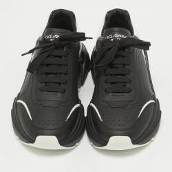 Pre Owned Dolce & Gabbana Black/White Leather Daymaster Low Top Sneakers Size 40