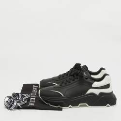 Pre Owned Dolce & Gabbana Black/White Leather Daymaster Low Top Sneakers Size 40