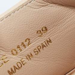 Pre Owned Dolce & Gabbana Beige Leather Espadrille Flats Size 39