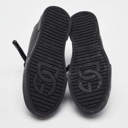 Dolce & Gabbana Black Leather Low Top Sneakers Size 39