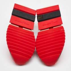 Dolce & Gabbana Red Knit Fabric Sorrento Slip On Sneakers Size 36.5