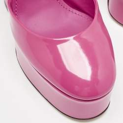Dolce & Gabbana Pink Patent Leather Platform Pumps Size 39.5