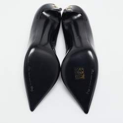 Pre Owned Dolce & Gabbana Black Patent Leather Pointed Toe Pumps Size 38