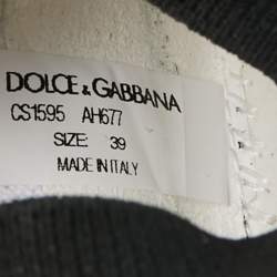 Dolce & Gabbana Black/White Stretch Fabric Sorrento Slip-On Sneakers Size 39