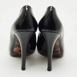 مملوكة مسبقًا Dolce & Gabbana Black Leather Round toe Pumps Size 38.5