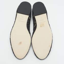 Pre Owned Dolce & Gabbana Black Lace Smoking Slippers Size 39