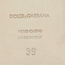 Pre Owned Dolce & Gabbana Black Lace Smoking Slippers Size 39