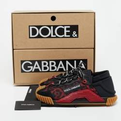 Pre Owned Dolce & Gabbana Multicolor Nylon and Suede Ns1 Low Top Sneakers Size 41.5