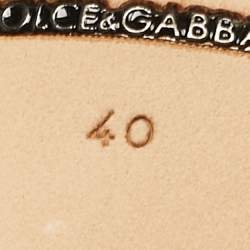 Pre Owned Dolce & Gabbana Pink Satin Crystal Embellished Ankle Strap Sandals Size 40