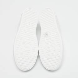 مملوكة مسبقًا Dolce & Gabbana Portofino Size 40 White Leather Low Top Sneakers