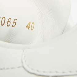 مملوكة مسبقًا Dolce & Gabbana Portofino Size 40 White Leather Low Top Sneakers