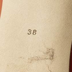 Pre Owned Dolce & Gabbana Size 38 Orange Patent Leather Pointed Toe  Pumps