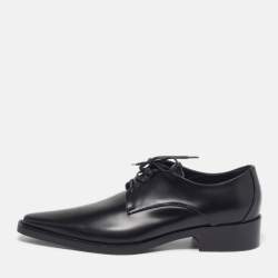 Pre Owned Dolce & Gabbana Zanzara Size 38.5 Black Leather Derby