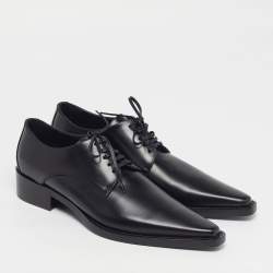 Pre Owned Dolce & Gabbana Zanzara Size 38.5 Black Leather Derby