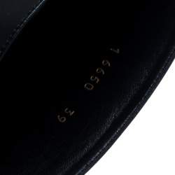 Pre Owned Dolce & Gabbana Black Leather Block Heel Ankle Boots Size 39