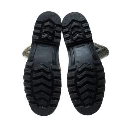 Pre Owned Dolce & Gabbana Animal Print Rubber Boots Size 41