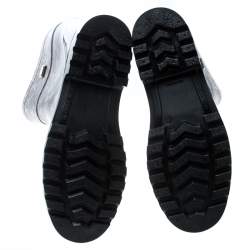 Pre Owned حذاء بوت دولتشي أند غابانا مطاط مطبوع دانتيل مقاس 41