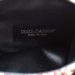 Pre Owned Dolce & Gabbana Multicolor Brocade Fabric Ankle Boots Size 38