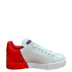 Pre Owned Dolce & Gabbana Red Portofino Sneakers Size EU 36