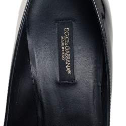 Pre Owned Dolce & Gabbana Black Patent Leather Pointed Toe Pumps Size 37