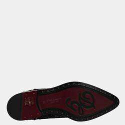 Dolce & Gabbana Black Sequin Derby Shoes Size 37