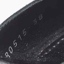 Pre Owned Dolce & Gabbana Black Glitter Bianca Star And Moon Embellished Slide Sandals Size 38