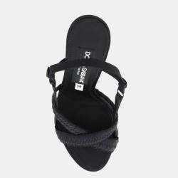 Pre Owned Dolce & Gabbana Black Keira Satin Sandals Size EU 39