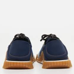 Pre Owned Dolce & Gabbana Two Tone Denim and Neoprene NS1 Sneakers Size 37.5   
