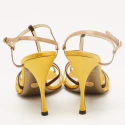 مملوكة مسبقًا Dolce & Gabbana Multicolor Satin Strappy Sandals Size 41