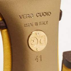 مملوكة مسبقًا Dolce & Gabbana Multicolor Satin Strappy Sandals Size 41