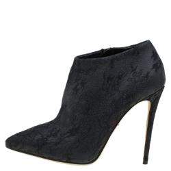 Dolce & Gabbana Black Lace Ankle Boots Size 36