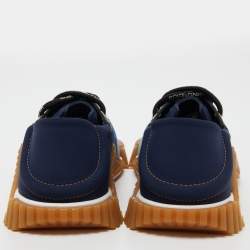 Pre Owned Dolce & Gabbana Two Tone Denim and Neoprene NS1 Sneakers Size 38   