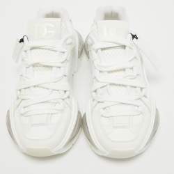 Pre Owned Dolce & Gabbana Leather and Mesh Airmaster Low Top Sneakers Size 38