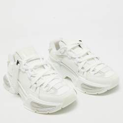 Pre Owned Dolce & Gabbana Leather and Mesh Airmaster Low Top Sneakers Size 38