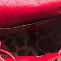 Dolce and Gabbana Red Leather Sicily Backpack