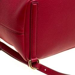 Dolce and Gabbana Red Leather Sicily Backpack