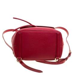 Dolce and Gabbana Red Leather Sicily Backpack