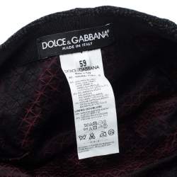 Pre Owned قبعة دولتشي اند غابانا تويد مزخرف مورد رصاصية