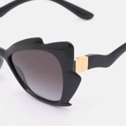 Pre Owned Dolce & Gabbana Black Acetate DG6166 Cat Eye Sunglasses