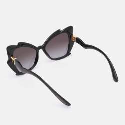 Pre Owned Dolce & Gabbana Black Acetate DG6166 Cat Eye Sunglasses