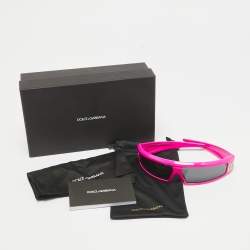 Pre Owned Dolce & Gabbana Pink/Black DG6181 Shield Sunglasses